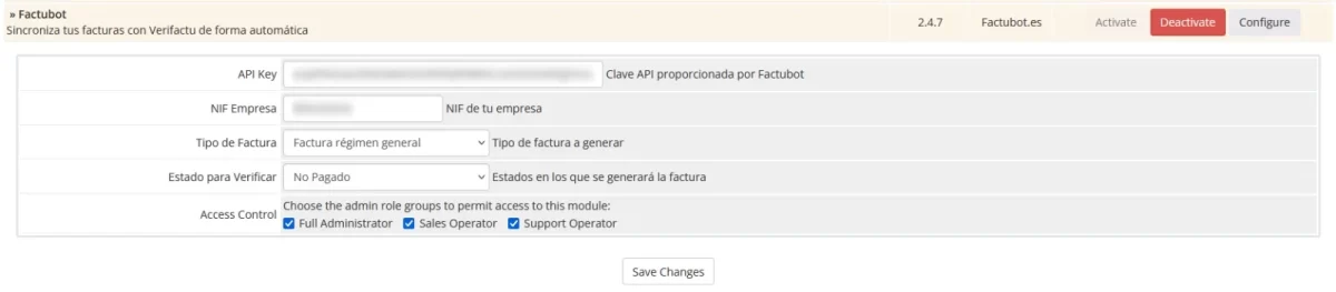 factubot whmcs
